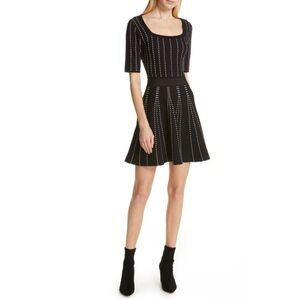 Club Monaco Teddiko Square Neck Fit & Flare Sweater Dress Size XS